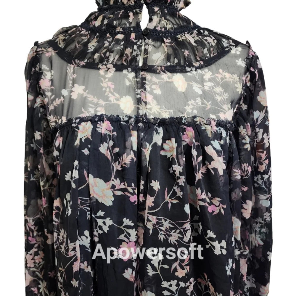 French Connection Floral Sheer Women's Top - Picture 6 of 6
